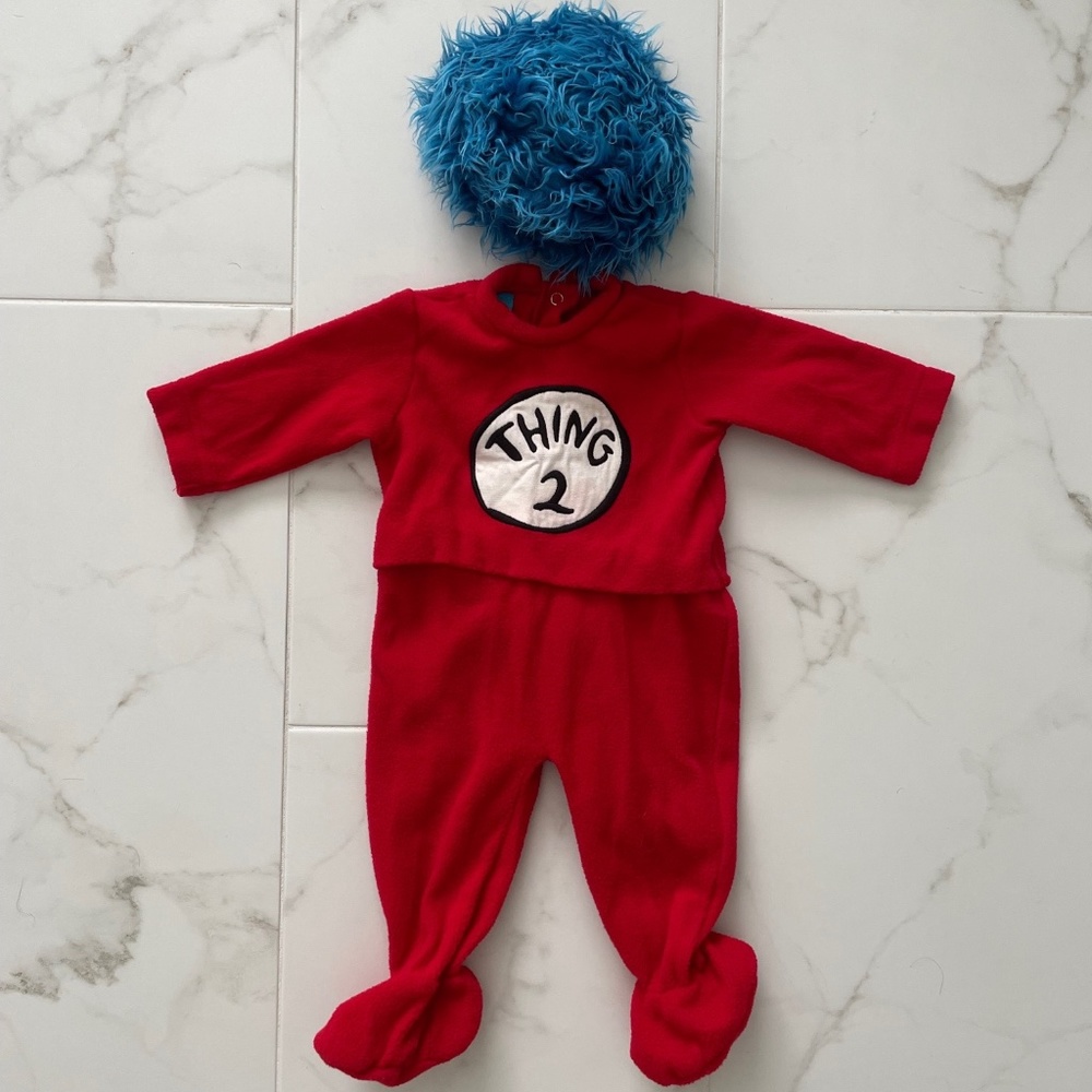 Pottery Barn Kids Dr. Seuss “THING 2” Halloween Costume. Size 0-6 Months